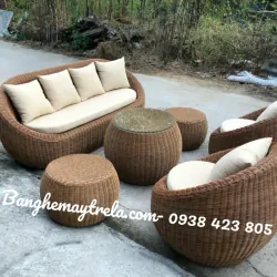 Sofa sò mây nhựa phòng khách 702758
