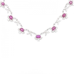 K18WG Dây chuyền Ruby 4.35CT - Hàng hiệu Chính hãng