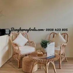 Bộ bàn ghế mây tre đan phòng khách 733378