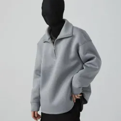 Áo sweatshirt cổ cao FRKM SCD 24SS màu xám, chất liệu cotton thoáng khí, đa năng 996575