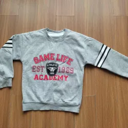 Áo sweater nỉ ấm lót bông cho bé trai <40 ký mới cứng mặc Tết cực xinh 738672