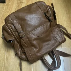 Balo nam 30x42x15 da thật 2hand 1013065