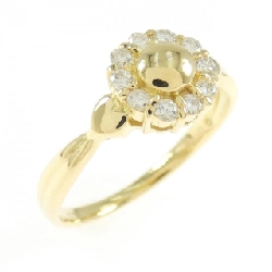 Nhẫn kim cương hoa K18YG 0.18CT