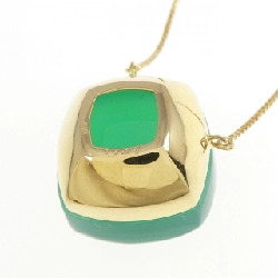 K18YG Đá ngọc bích Dây chuyền 14.22CT - Hàng hiệu Chính hãng 862643