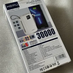 Pin dự phòng HEPU HP-A03 30000 mAh | Sạc siêu nhanh PD 22.5W | Cổng Type-C & Lightning 560659
