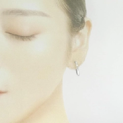 K18WG Bông tai kim cương hình vòng 0.20CT - Hàng hiệu Chính hãng 867494