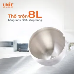 Máy nhồi bột đa năng UNIE EM5 dung tích 8L, 6 tốc độ đánh linh hoạt, phụ kiện đa dạng 958022