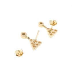 K18YG Bông tai kim cương 0.46CT - Hàng hiệu Chính hãng 868355