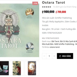 BỘ BÀI OSTARA TAROT - GIÁ THỊ TRƯỜNG 799K - MỚI 98% 316889