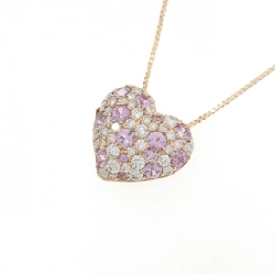 K18PG Dây chuyền hình trái tim Sapphire 0.68CT - Hàng hiệu Chính hãng 861482