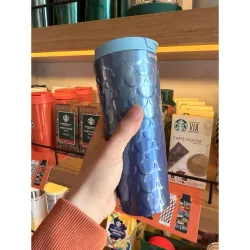 Bán ly Starbucks inox vảy cá xanh (Mermaid Scale) 🧜‍♀️💙 757951