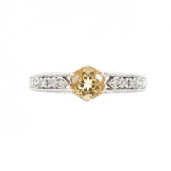 Nhẫn Topaz Hoàng Đế PT900/K18YG - Hàng hiệu Authentic 853257