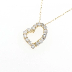 K18YG Dây chuyền kim cương hình trái tim 0.20CT - Hàng hiệu Chính hãng 860977