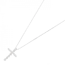 K18WG Dây chuyền kim cương chéo 0.5CT - Hàng hiệu Chính hãng 862048