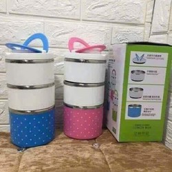 Cặp lồng chấm bi 3 tầng inox cao cấp 🐁 85148