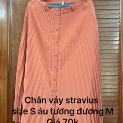 Chân váy dập li cam đất size M