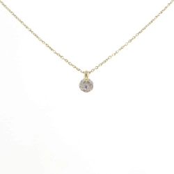 K18YG Solitaire Dây chuyền kim cương 0.30CT - Hàng hiệu Chính hãng