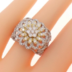 Nhẫn kim cương hoa K18YG/PT900/K18PG 0.70CT 668196