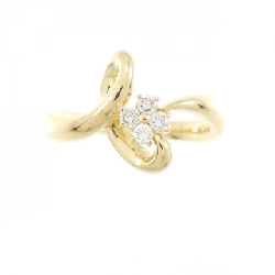 Nhẫn kim cương hoa K18YG 0.10CT 672419