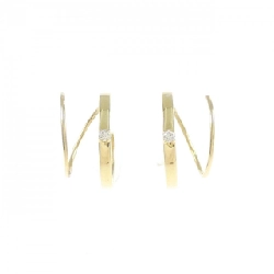 Bông tai kim cương K18YG 0.03CT - Hàng hiệu Chính hãng