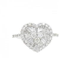 Nhẫn kim cương hình trái tim K18WG 1.00CT 671276