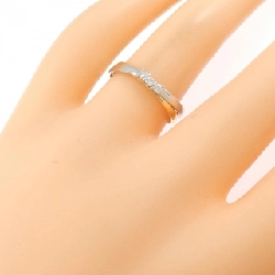 Nhẫn kim cương ba viên K18YG/PT900 0.08CT - Hàng hiệu Authentic 852426