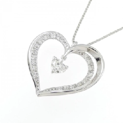 K18WG Dây chuyền kim cương hình trái tim 0.219CT - Hàng hiệu Chính hãng 859487