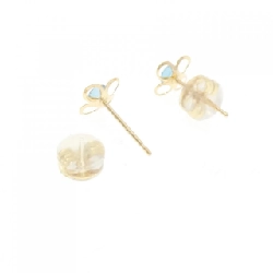 K18YG Hoa Tai Blue Topaz - Hàng hiệu Chính hãng 868543