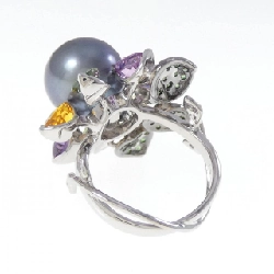 Nhẫn đá màu K18WG/K18BG - Hàng hiệu Authentic 854509