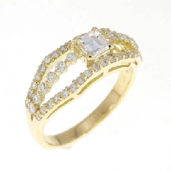 Nhẫn kim cương K18YG 0.256CT