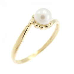 Nhẫn ngọc trai Akoya K18YG 4.3mm - Hàng hiệu Chính hãng