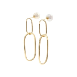 K18YG Bông tai ngọc trai Akoya 7.8mm - Hàng hiệu Chính hãng 875306