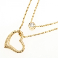 K18YG Dây chuyền kim cương hình trái tim 0.06CT - Hàng hiệu chính hãng 859400