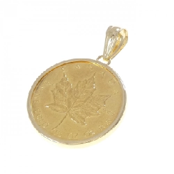 K18YG(枠) Mặt dây chuyền đồng xu - Hàng hiệu Authentic 869815