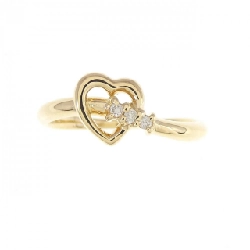 Nhẫn kim cương hình trái tim K18YG 673454