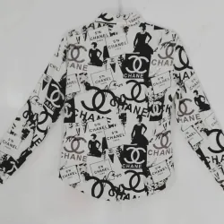Áo sơ mi nữ hoạ tiết Chanel độc đáo  800799