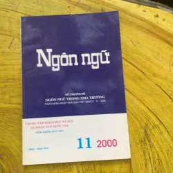 NGÔN NGỮ TẠP CHÍ NGÔN NGỮ SỐ 11  NĂM 2000