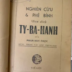 NGHIÊN CỨU VÀ PHÊ BÌNH BẢN DỊCH TỲ BÀ HÀNH CỦA PHAN HUY THỰC - HOÀNG LY & TRƯƠNG LINH TỬ 778164