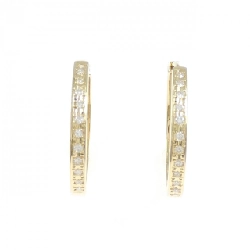 K18YG Bông tai kim cương hình vòng 0.22CT - Hàng hiệu Chính hãng 868130