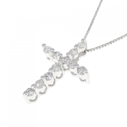 K18WG Dây chuyền kim cương chéo 0.26CT - Hàng hiệu Authentic 869059