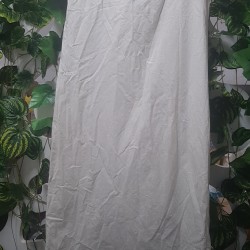 Đầm linen trắng suông  17450