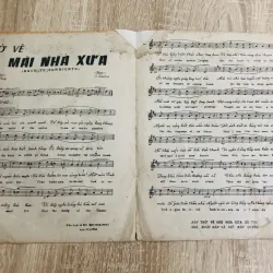 Tờ nhạc Trở Về Mái Nhà Xưa -  1958 994278