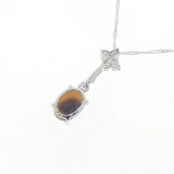 K18WG Mặt dây chuyền opal đen 0.64CT - Hàng hiệu Chính hãng 858077