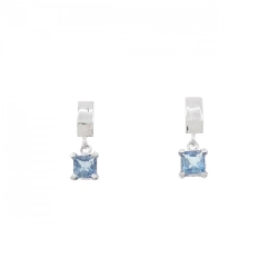 K18WG Aquamarine Bông tai - Hàng hiệu Chính hãng