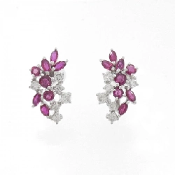 Tasaki Ruby Bông Tai - Hàng hiệu Chính hãng