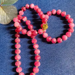 Bộ vòng cổ vòng tay ruby tự nhiên 931417