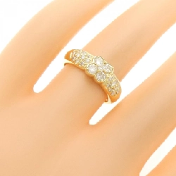 Nhẫn kim cương hoa K18YG 0.50CT 673217