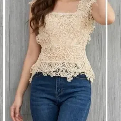 Áo Ren Trắng Kem Siêu Xinh - size S 1005508