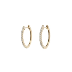 K18YG Bông tai kim cương 0.30CT - Hàng hiệu Chính hãng