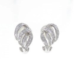 K18WG Bông tai/Khuyên tai kim cương 0.40CT - Hàng hiệu Chính hãng